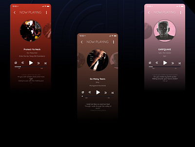 WONDER Music App UI design mobile music music app music player ui