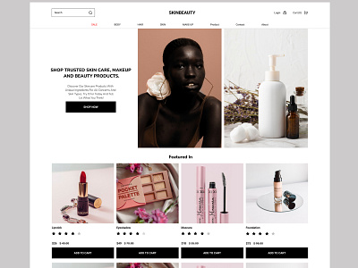 Cosmetics Web design ui