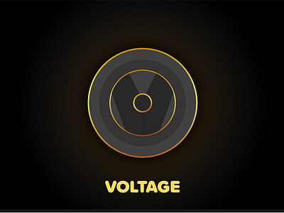 Voltage App Icon adobe xd app challenge005 design fancy graphic design icon illustrator music ui vinyl voltage