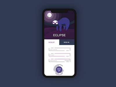 Sign Up app dailyui 001 design illustration ui