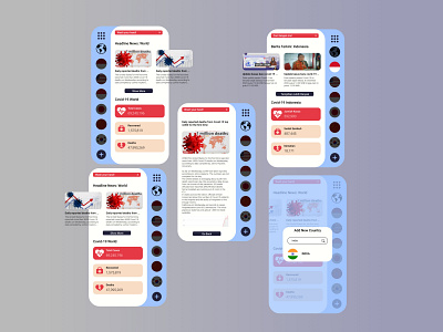 Covid-19 Apps custom design fresh mobile muted colors ui