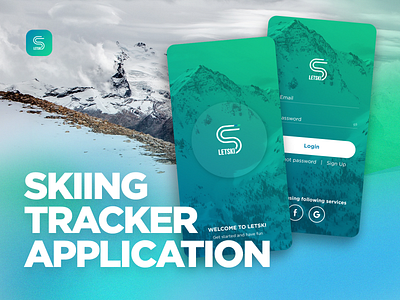 Skiing Tracker App android app application ios mountains skiing snowboard tracker ui uiux ux