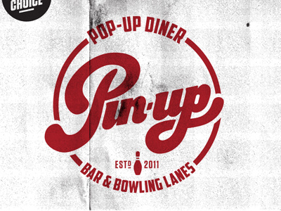 Pin-up pop-up Diner identity no.2 identity logo type
