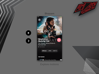 Shazam animation app brand design flat design microinteraction ui usability ux web