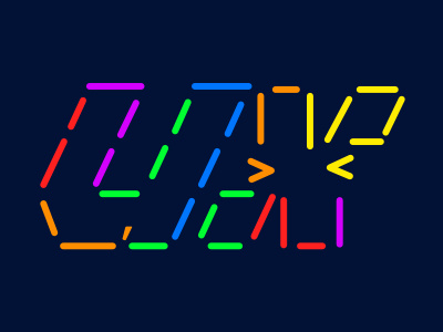 UX rainbow ascii