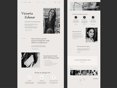 social media assistant personal web page concept