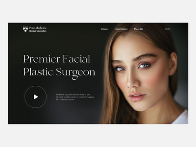 Plastic Surgery Clinic Landing Page branding clinic design font minimal typography ui web