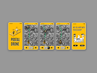 POSTAL DRONE design ui ux