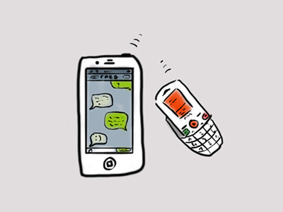 Technological gap apple communication iphone phone sony ericsson