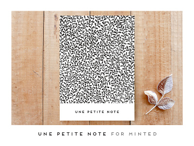 Une petite note a little note card french ink leaves minted pattern stationery une petite note watercolor