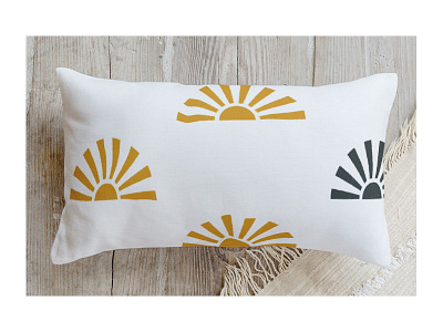 Sunrays fabric geometric home decor minted pillow sun surface pattern textile design