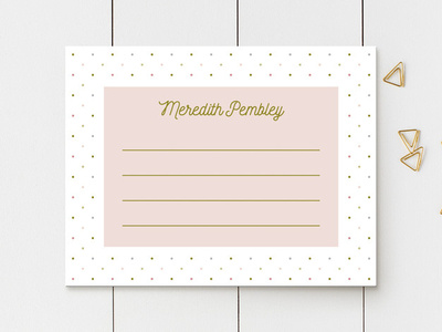 Polka for Minted custom stationery minted note personal stationery personalized stationery polka dots stationery
