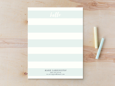 Striped Hello for Minted
