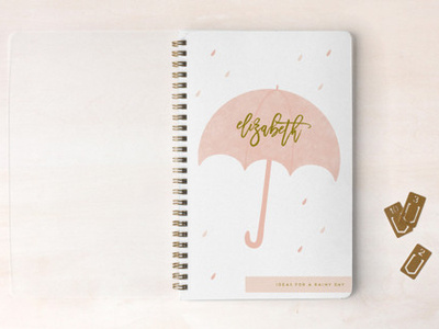 Rainy Day notebook for Minted diary journal minted notebook rain stationery umbrella