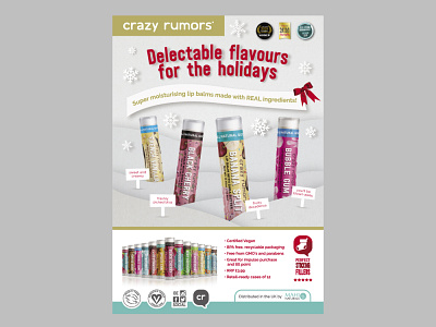 Crazy Rumours Christmas Advertisement advertisement branding creative design editorial design freelance designer freelance graphic designer graphic design graphic designer layout designer print design print designer publication design typography typography design visual design