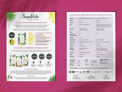 SugaVida Turmeric Superblends Double-sided Flyer branding creative creative designer design flyer design freelance freelance designer freelance graphic designer graphic design graphic designer layout design layout designer logo poster design print print designer typography typography design visual design visual designer