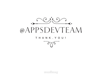 Thank you Apps Dev Team!