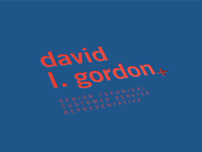 David L. Gordon - Branding art direction blue branding customer service graphic design identity logo logotype red vibrant visualid