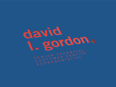 David L. Gordon - Branding