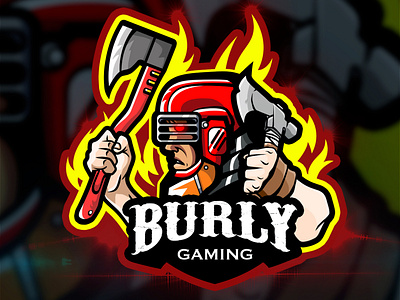 Burly Gaming Cartoon Logo By Avoltha