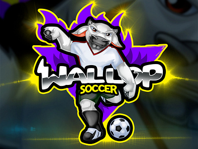 Wallop Soccer Cartoon Logo