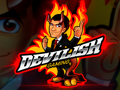 Devilish Gaming Cartoon Logo By Avoltha