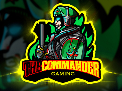 The Commander Gaming Mascot Logo cartoonlogo characterillustration commander customlogo esports esportslife esportsteam evil gaming gamingcommunity gaminglogo guns illustration logodesigns mascotlogos soldier soldiertattoo thecommander war wartattoo