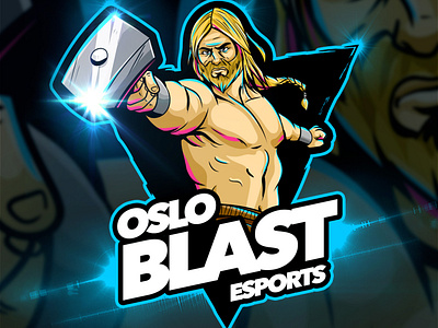 Oslo Blast Esports Mascot Logo By Avoltha
