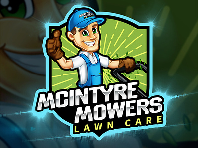 Mcintyre Mowers Cartoon Logo By Avoltha