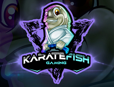 Karate Fish Gaming Logo Design animallogo cartoon cartoon character cartoon illustration design esports esportslogo esportsteam fish fishtattoo gaming gaminglogo karate logo twitchartist