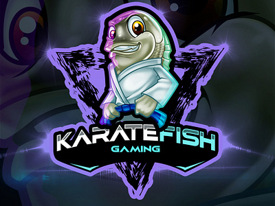 Karate Fish Gaming Logo Design