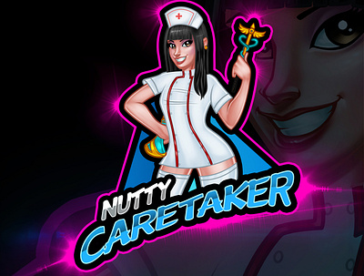 Nutty Caretaker Nurse Cartoon Logo caretaker cartoon cartoon character cartoon illustration cartoonlogo esports logo mascotlogos nurse nursepractitioner nutty nuttybuddy nuttygirl pinup pinupgirl