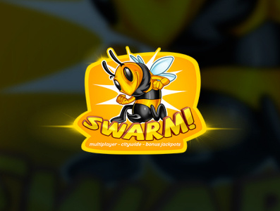 Casino Swarm Bee Cartoon Logo By Avoltha animallogo bee cartoon cartoon character cartoon illustration cartoonlogo casino casino design design illustration