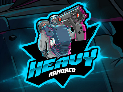 Heavy Armored Esports Mascot Logo By Avoltha