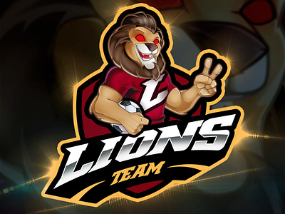 Lions Soccer Team Cartoon Logo By Avoltha