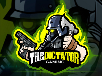 The Dictator Gaming Mascot Logo By Avoltha