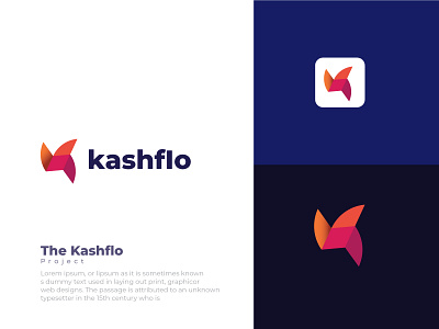 K Letter Design- "Kashflo" Modern and Brand Identity abstract logo app banding app brand brand identity branding design geometric design illustration logo logo design logo maker logo mark symbol icon symbol typography