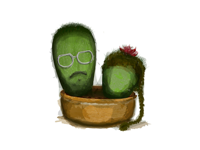 Cactus illustration character design
