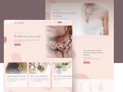 AHIL-Jewelry Shop Landing Page 002 branding daily ui dailyui dailyui 002 day002 dayliui design flat jewel jewelery jewellery landingpage minimal ui ui ux uidesign uiux uxdesign