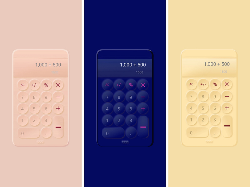 Calculator UI Design by mandana sadeghi on Dribbble