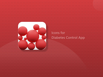 Icons for Diabetes Control App app blood dailui daily 100 challenge daily ui dailyui dailyuichallenge day005 design diabetic healthy logo red ui uidesign uidesigns uiux
