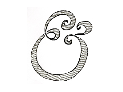 Ampersketch ampersand hand drawn