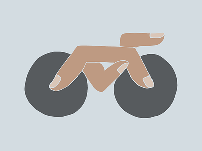 Finger Bike bicycle fingers illustration