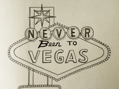 Never Been To Vegas illustration ryan adams typography