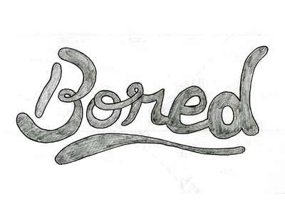 Bored black bored hand drawn script typography white