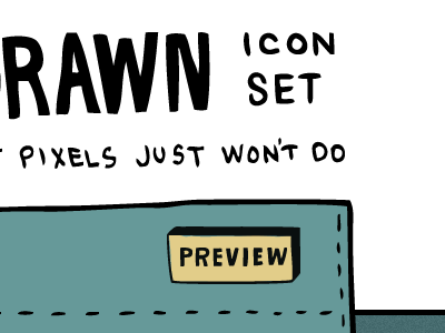 Pixels Just Won't Do awesome hand drawn preview steedicons