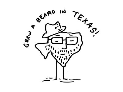 A Beard Grows in Texas beard illustration texas