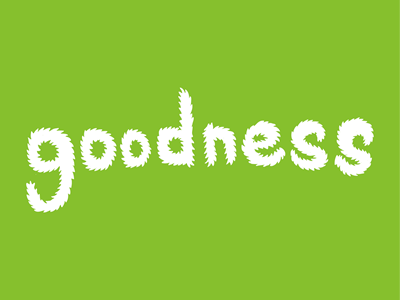 Goodness goodness hand drawn lettering