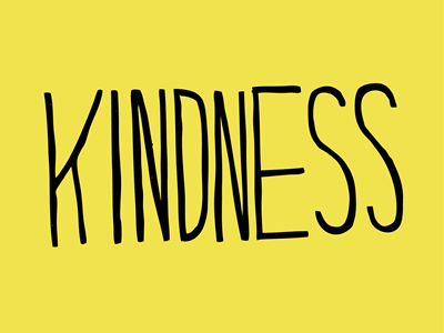 Kindness hand drawn kindness lettering