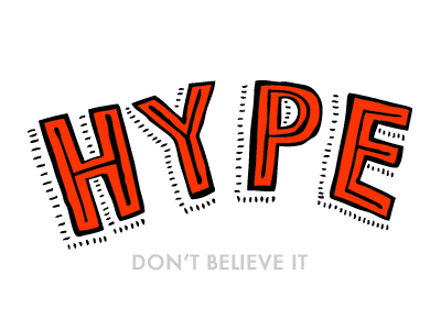 Hype hand drawn hype lettering